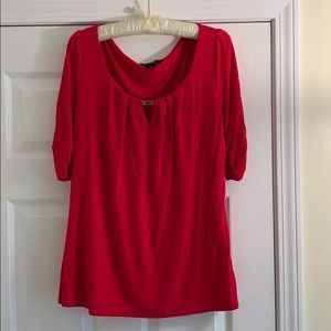 Red top with silver accent